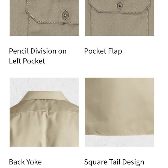 Dickies short sleeve men's work shirt big and tall - Picture 2 of 5